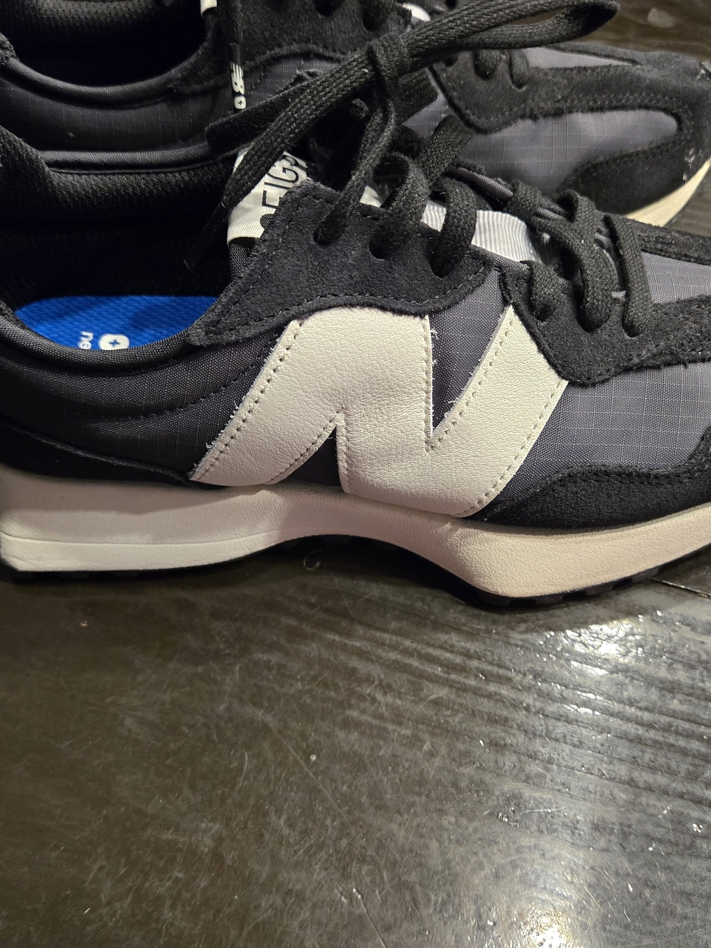 New Balance Women's Black and White Retro Runner